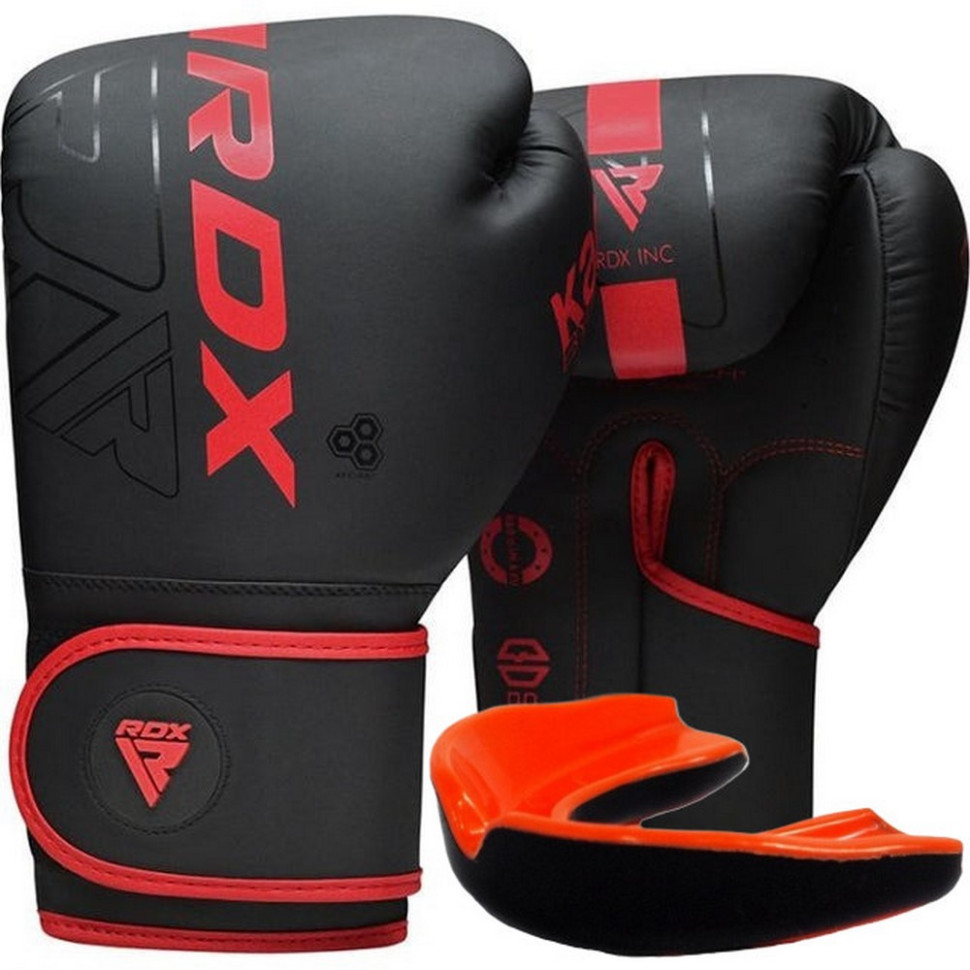 Боксерські рукавиці F6 Kara Matte RDX Inc Limited BGR-F6MR-14OZ, Red 14 унцій (капа в комплекті)