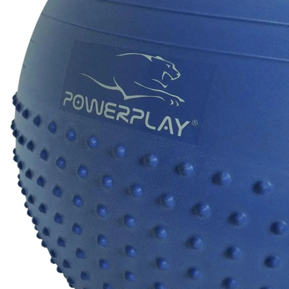 М'яч для фітнесу PowerPlay PP_4003_65_Blue, Синій, насос