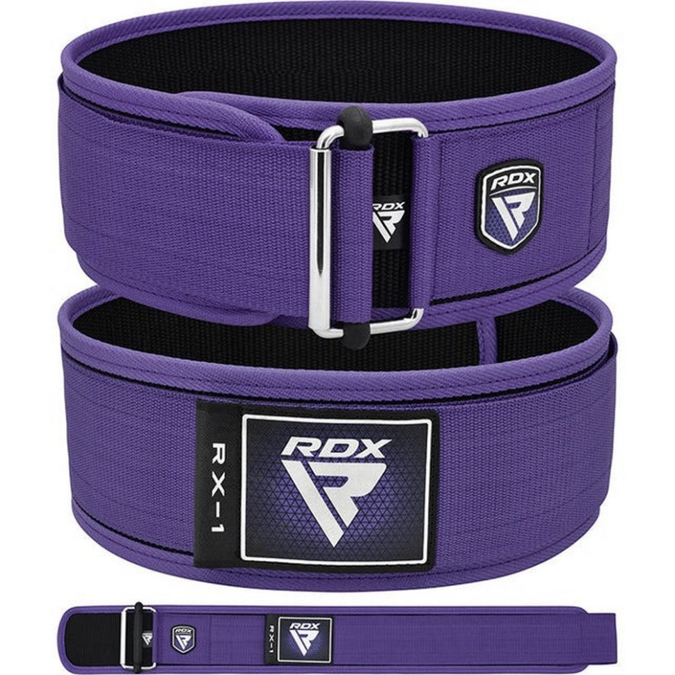 Пояс для тяжелой атлетики RX1 Weight Lifting Belt RDX Inc Limited WBS-RX1PR-S, Purple, S