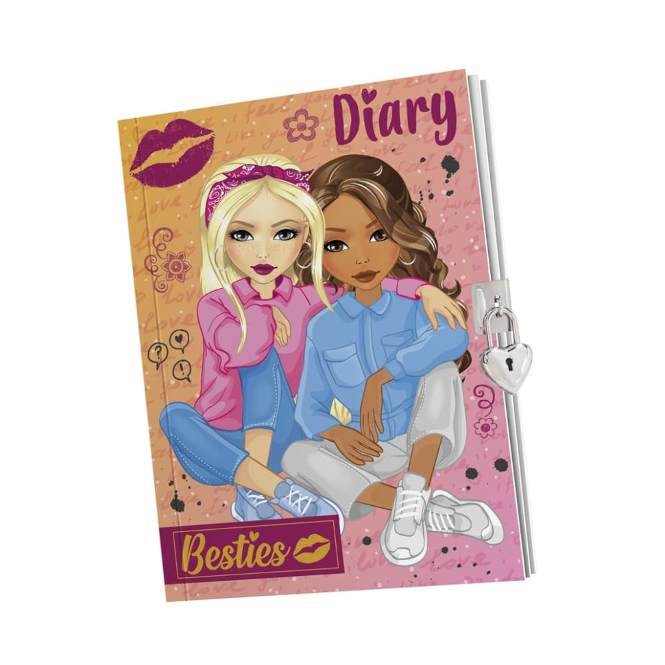 Дневник с замочком Besties 961021, 2 ключика, 60 листов А5