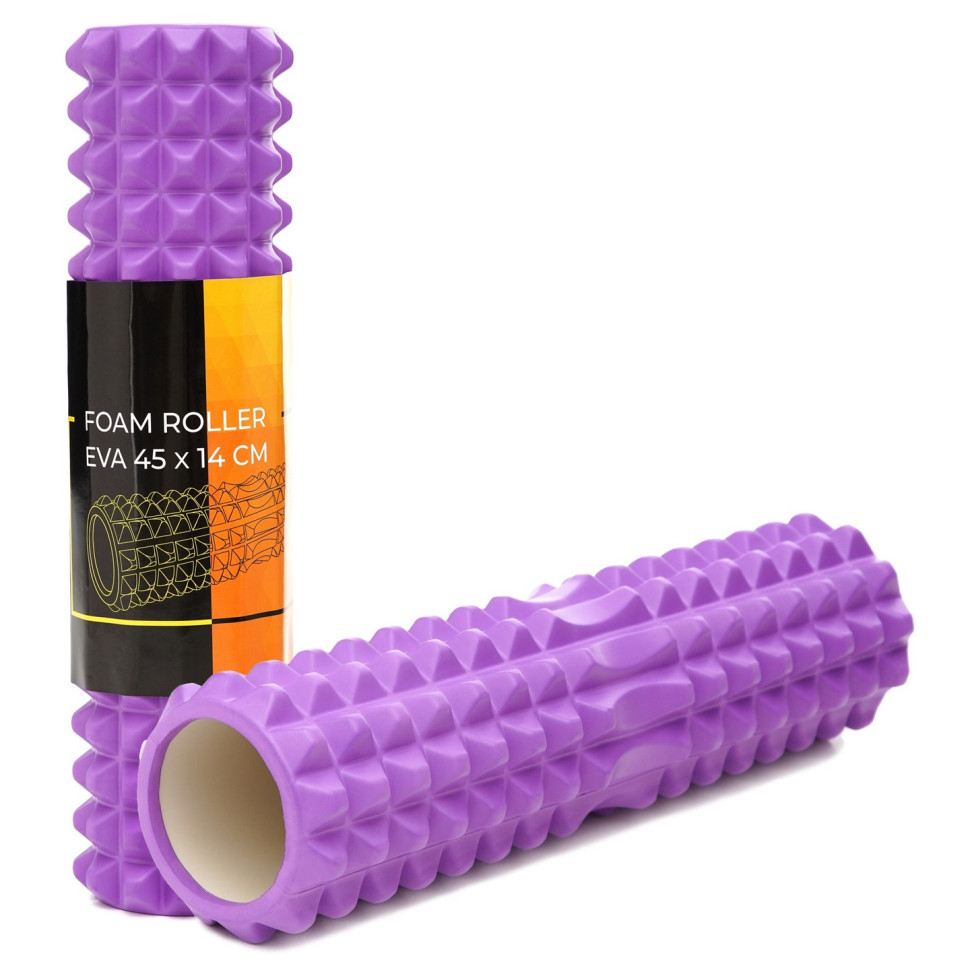 Масажний ролик (валик, ролер) Cornix XR-0333 Violet 45 x 14 см