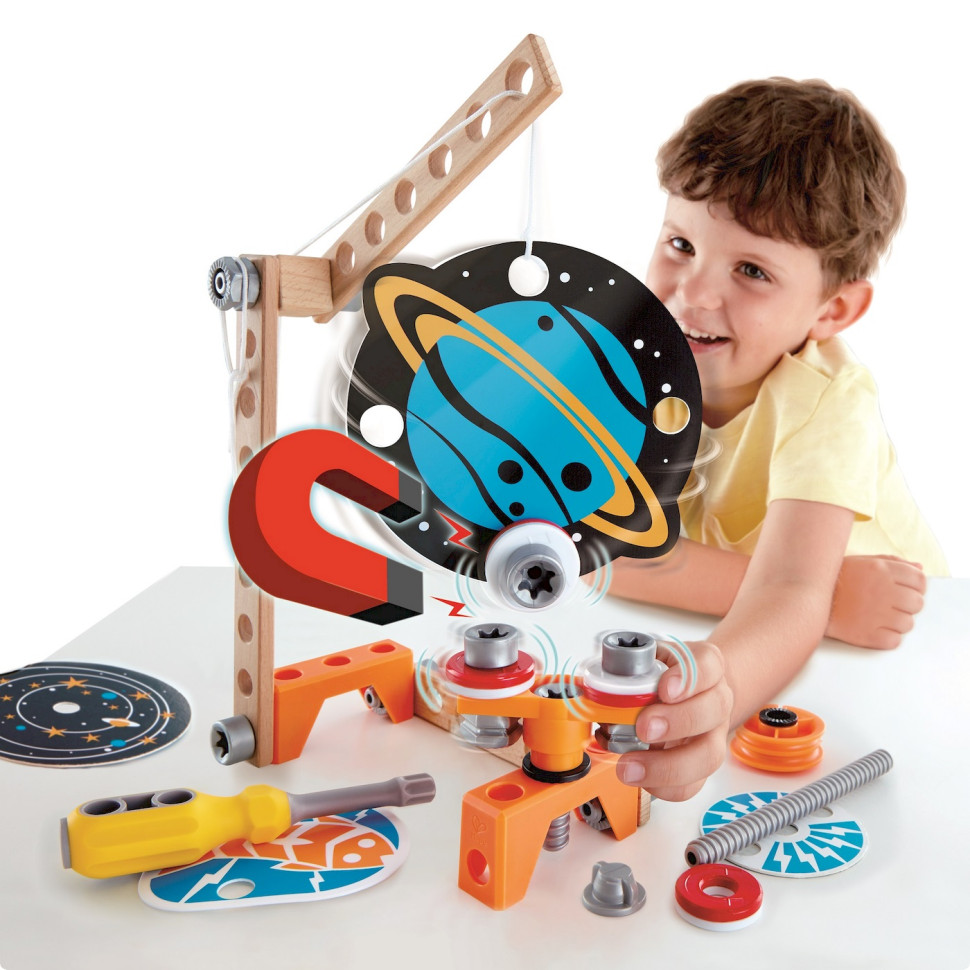Конструктор Junior Inventor Магнитная лаборатория Hape E3033, 34 детали