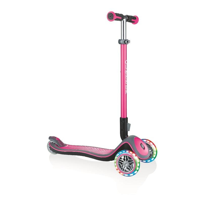 Самокат триколісний ELITE DELUXE GLOBBER 444-410 рожевий, колеса з підсвіткою, до 50 кг