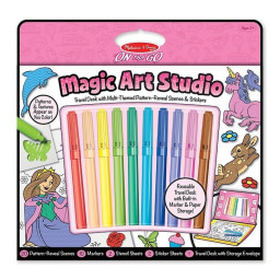 Детский набор для девочек "Раскраска, наклейка, трафарет" Melissa&Doug MD5500