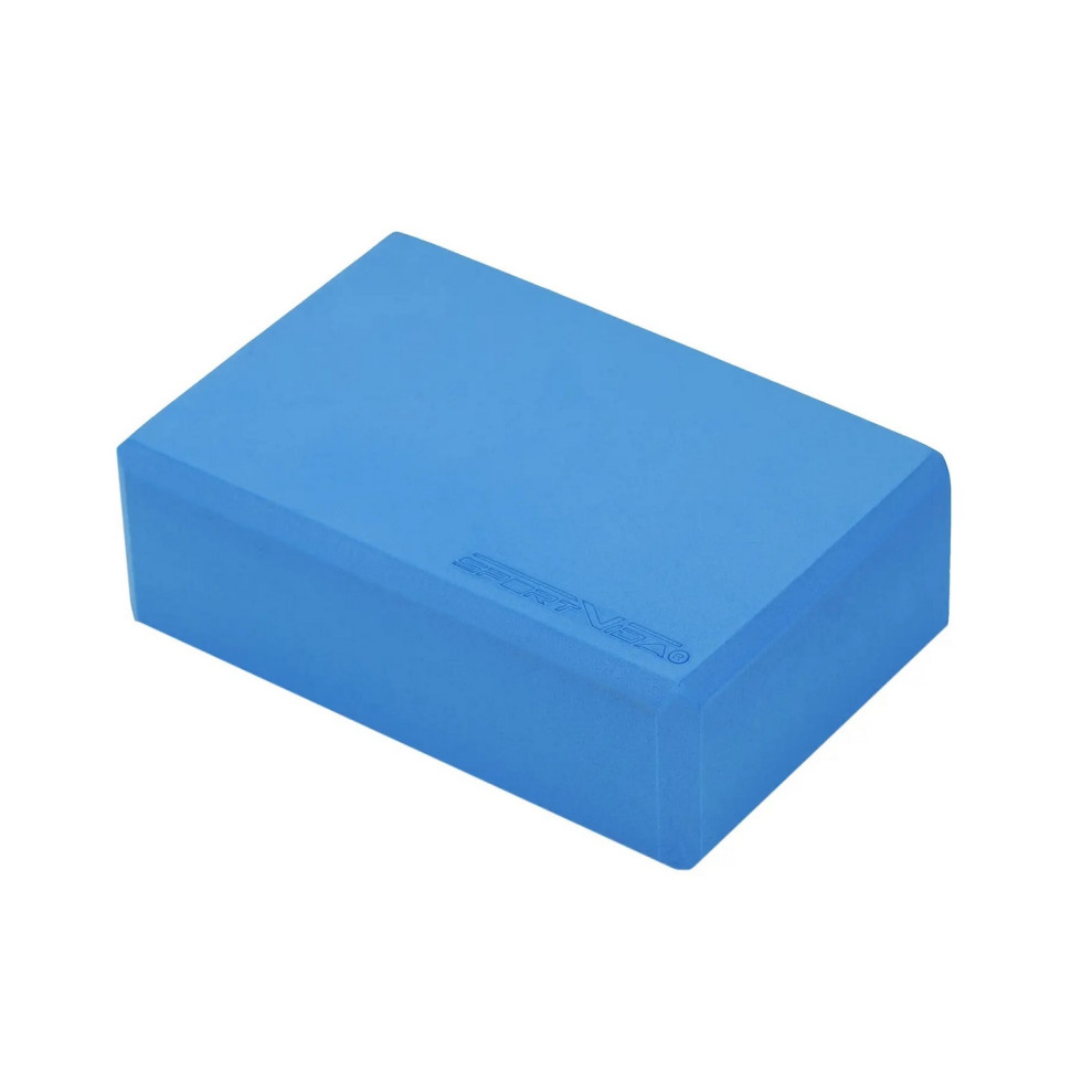 Блок для йоги SportVida SV-EZ0069 Blue, EVA 23 x 15 x 7.6 см 