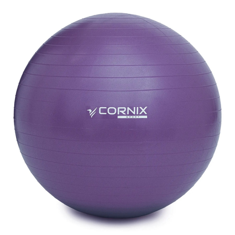 М'яч для фітнесу (фітбол) Cornix XR-0027 Violet 75 см, Anti-Burst 