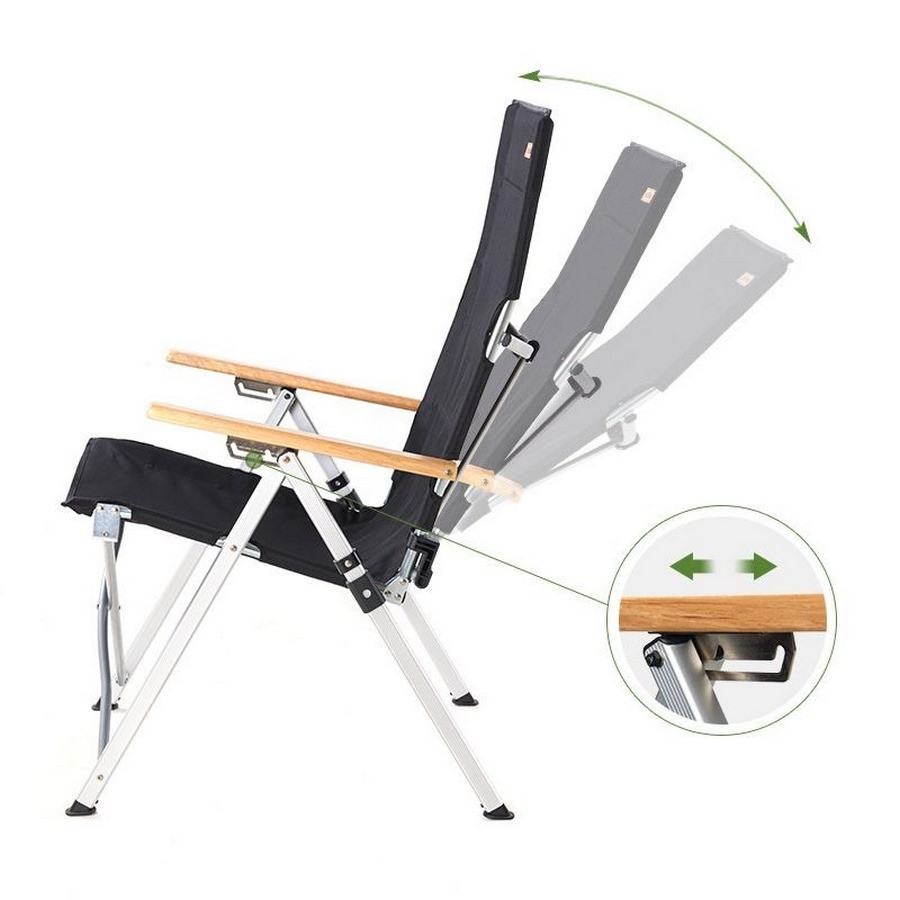 Крісло складне NH17T003-Y Naturehike 6927595724934 алюміній, чорний