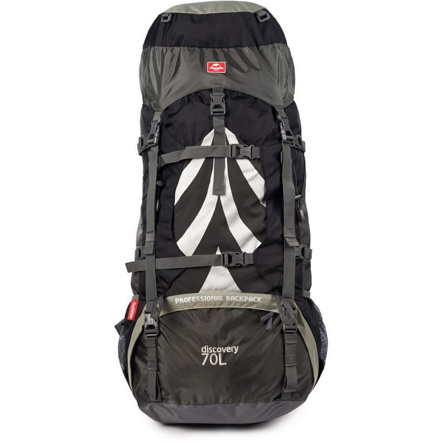 Рюкзак туристичний NH70B070-B Naturehike 6927595709009, 70 л + 5 л, чорно-сірий