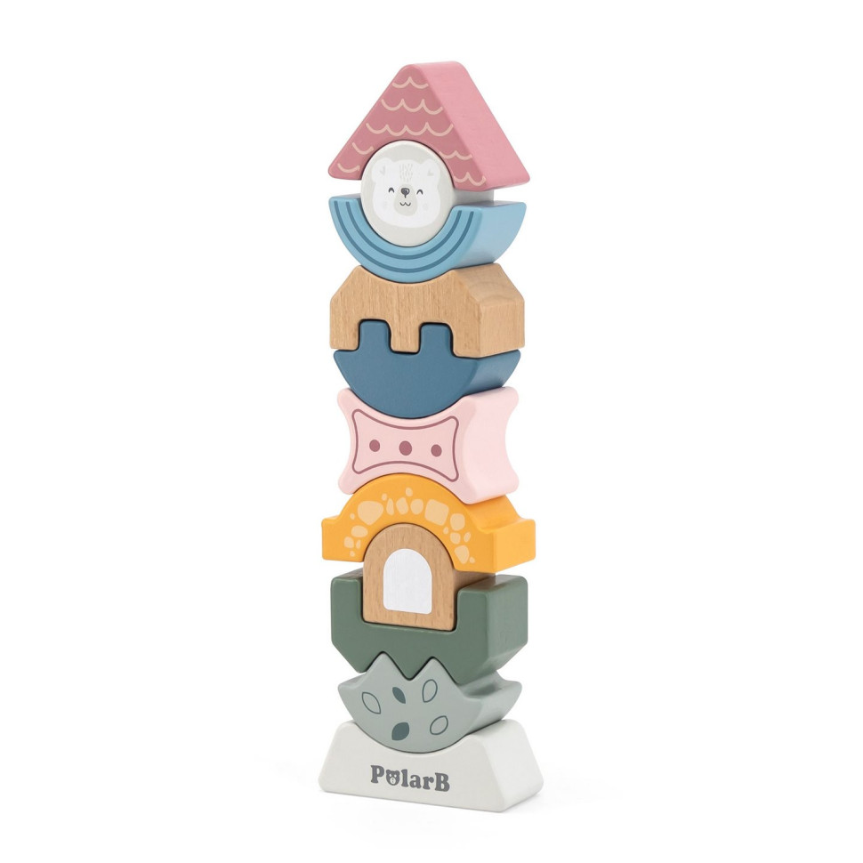 Дерев'яна пірамідка Башточка Viga Toys PolarB 44070 балансир