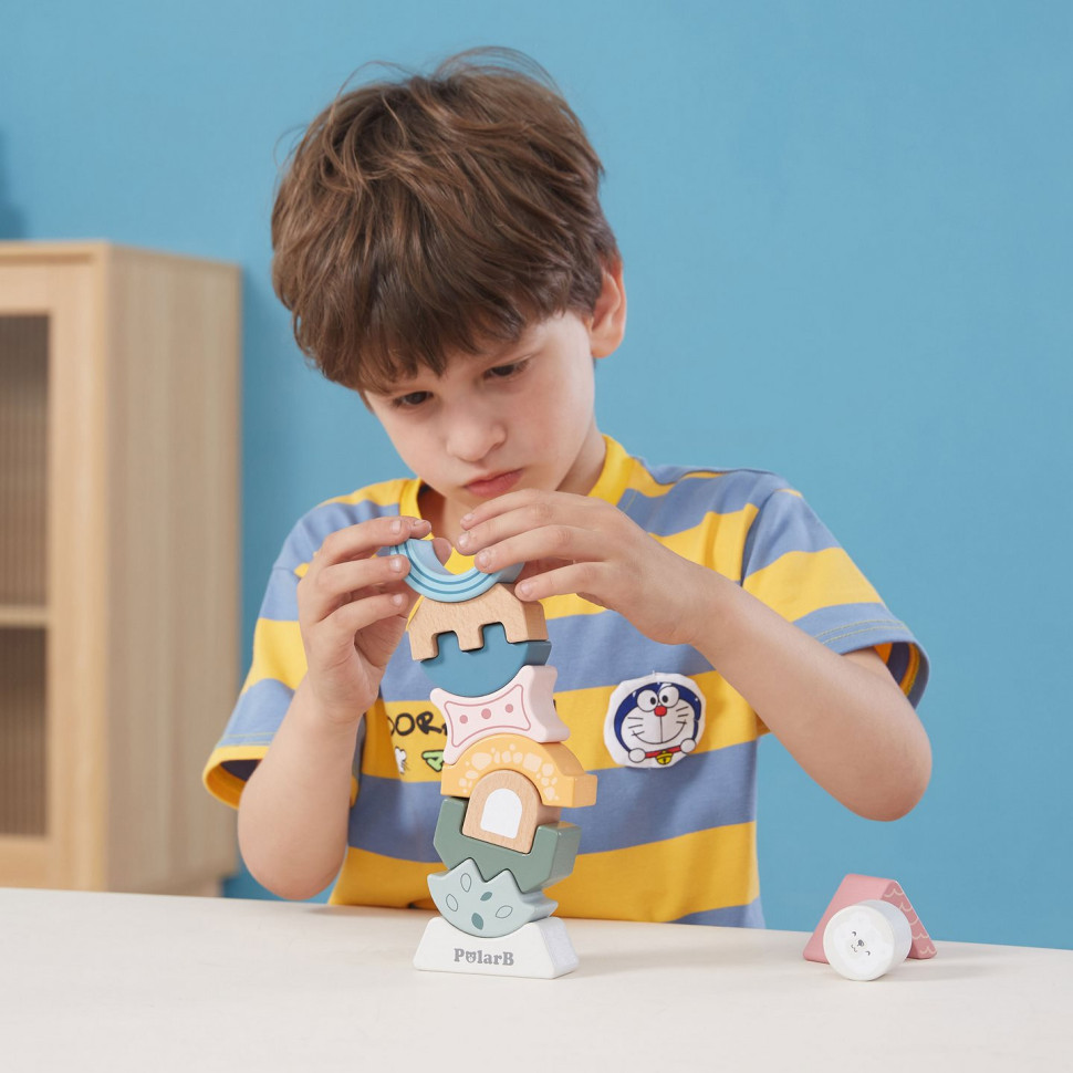 Дерев'яна пірамідка Башточка Viga Toys PolarB 44070 балансир