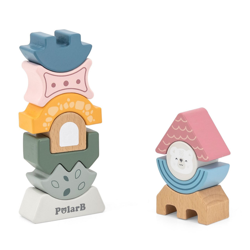 Дерев'яна пірамідка Башточка Viga Toys PolarB 44070 балансир