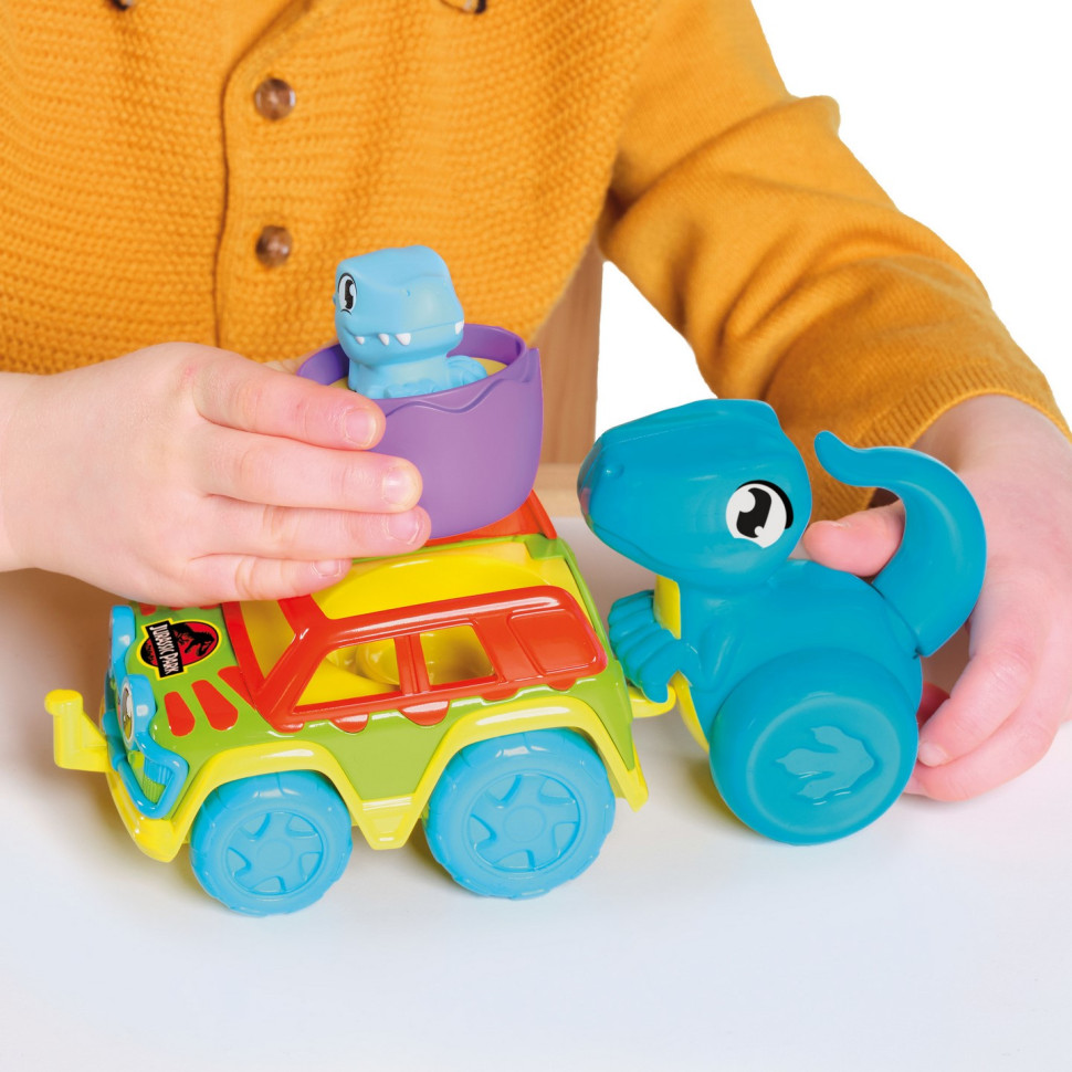 Игрушечная диномашинка Jurassic World  Toomies E73251, 2 динозаврика