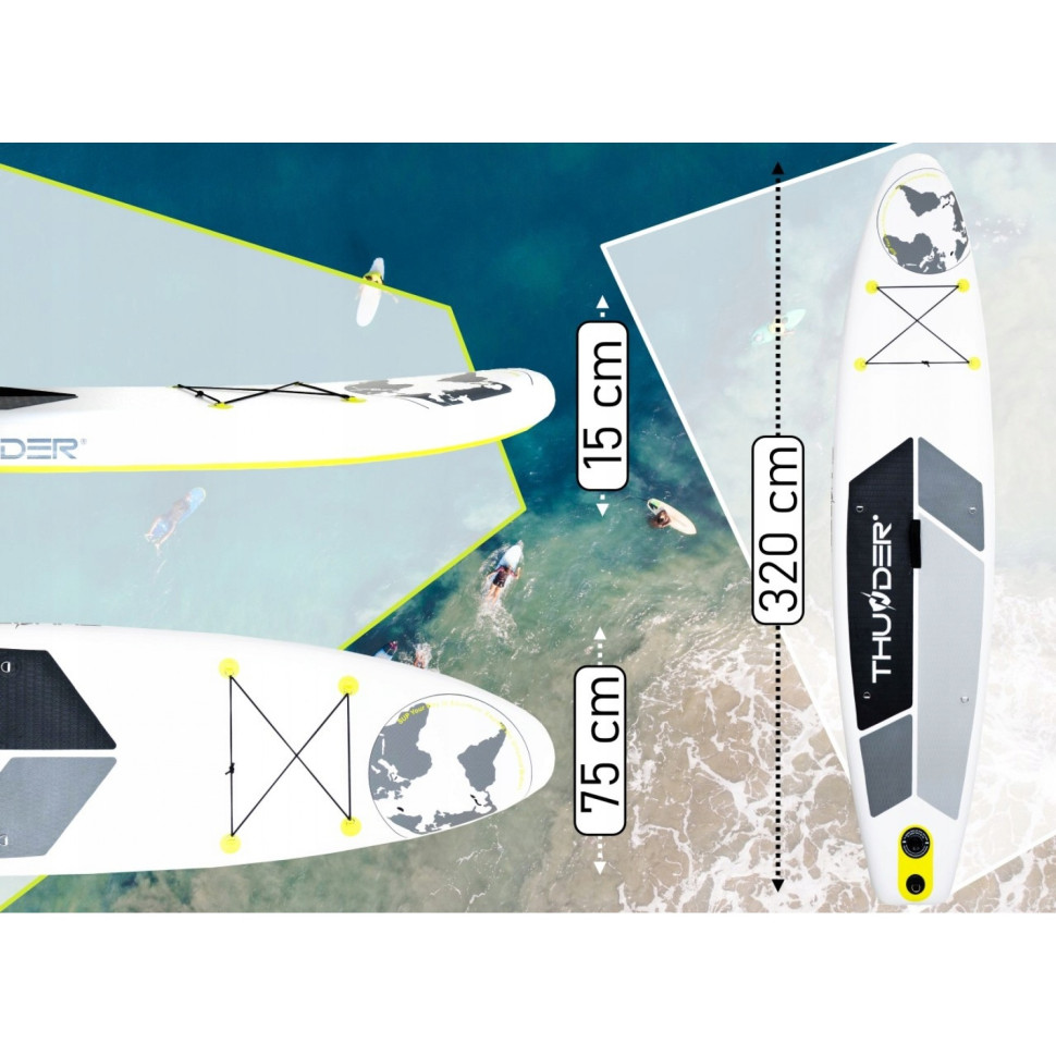 Надувна SUP дошка Planet Thunder SUP-PLANET-LIME з веслом Lime 320 см