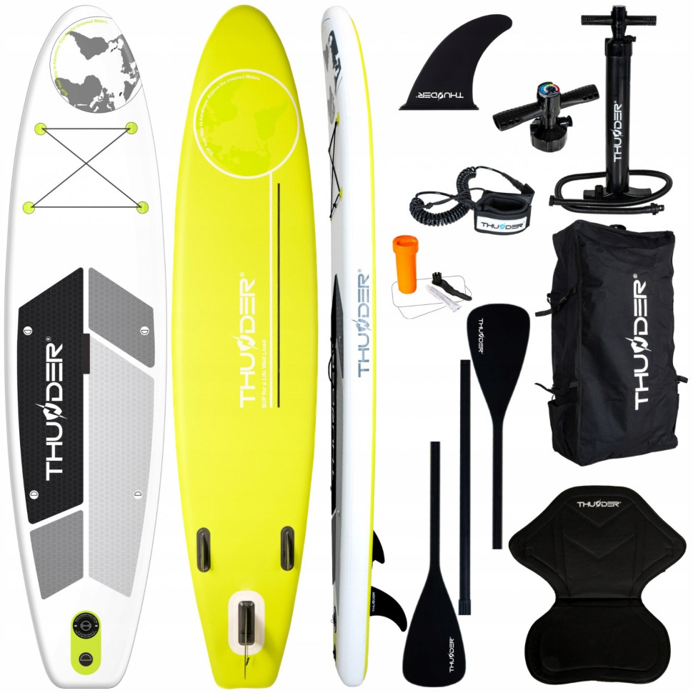 Надувна SUP дошка Planet Thunder SUP-PLANET-LIME з веслом Lime 320 см