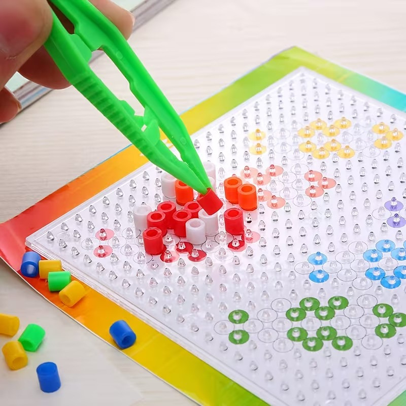 Пинцет пластиковый для бусин Bambi PIN-10.3 цвет в ассортименте, 10,3 см