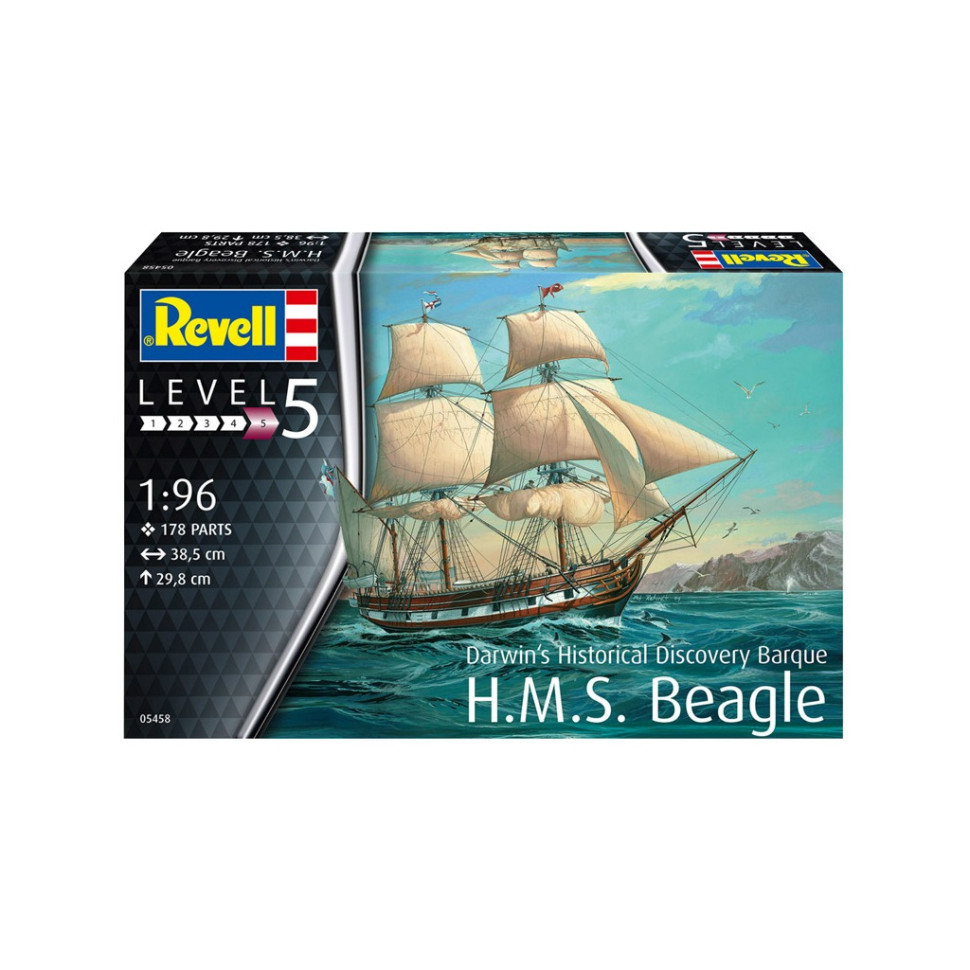 Сборная модель копия Барк H.M.S. Beagle Revell RVL-05458 уровень 4, 1:96