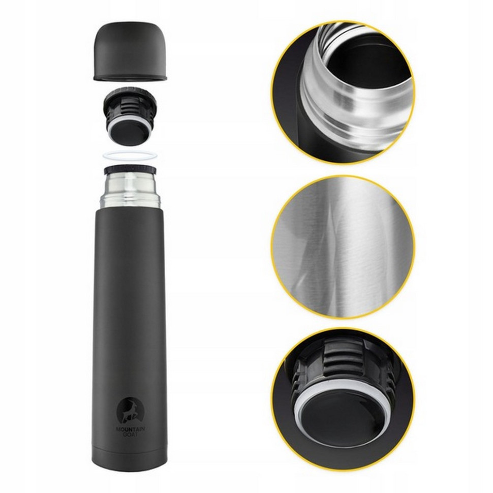 Термос туристический Mountain Goat P-5907739315762 Black 1 л