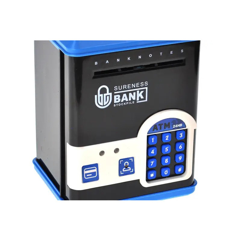 Дитяча скарбничка-сейф YG Toys WF-3015H(Blue) музика, світло, пароль, імітація відбитка