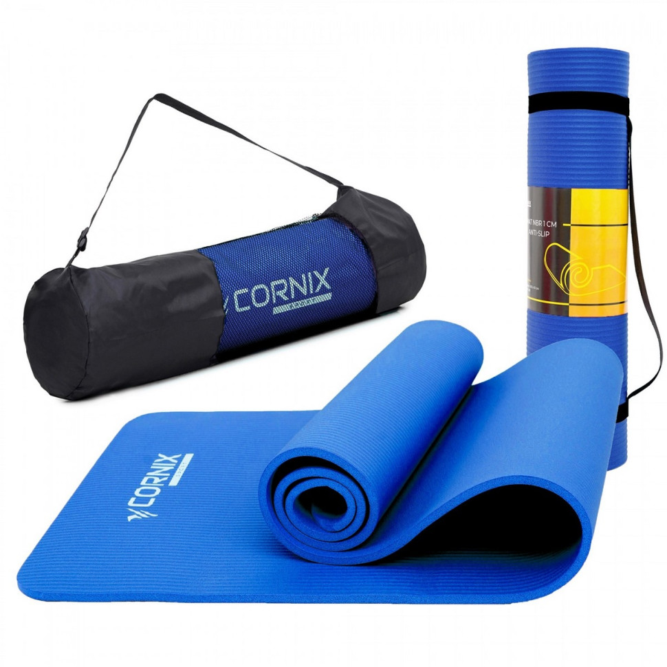 Коврик спортивный Cornix XR-0009 NBR 183 x 61 x 1 cм, Blue