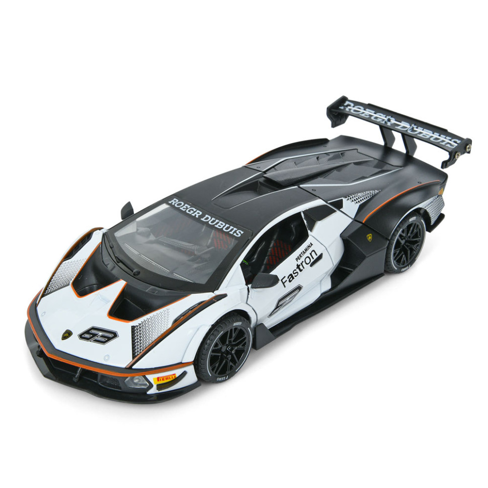 Дитяча інерційна машинка Автосвіт AP-2036(White) двері відчиняються, світло та звук, 1:24, 23 см