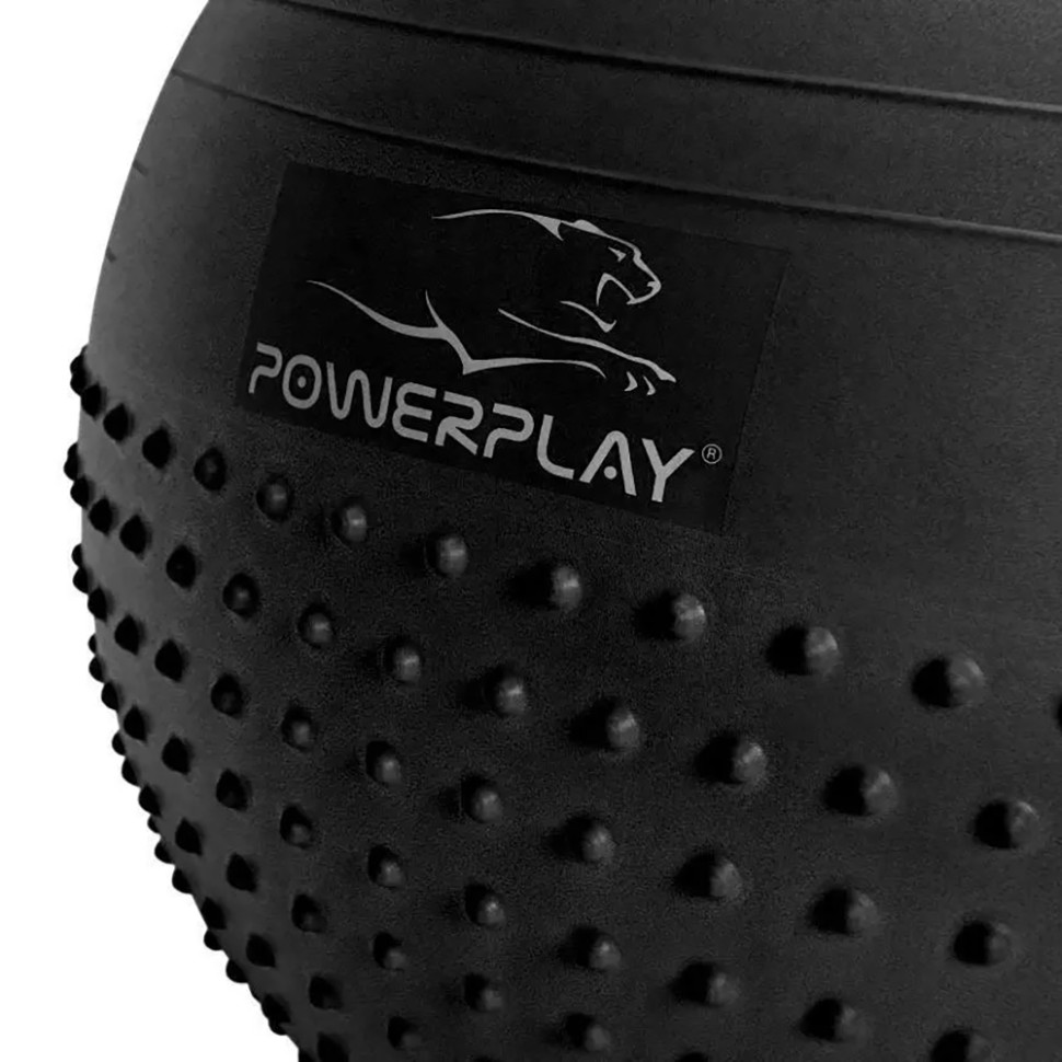 Мяч для фитнеса PowerPlay PP_4003_D75_Dark-grey, насос