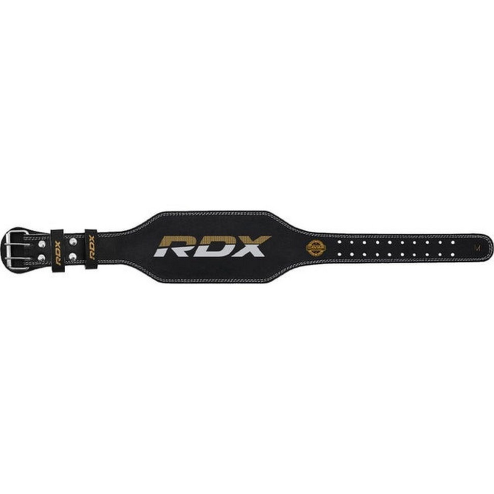 Пояс для тяжелой атлетики 4 RDX Inc Limited WBS-4RB-XL, кожаный, Black Gold, XL