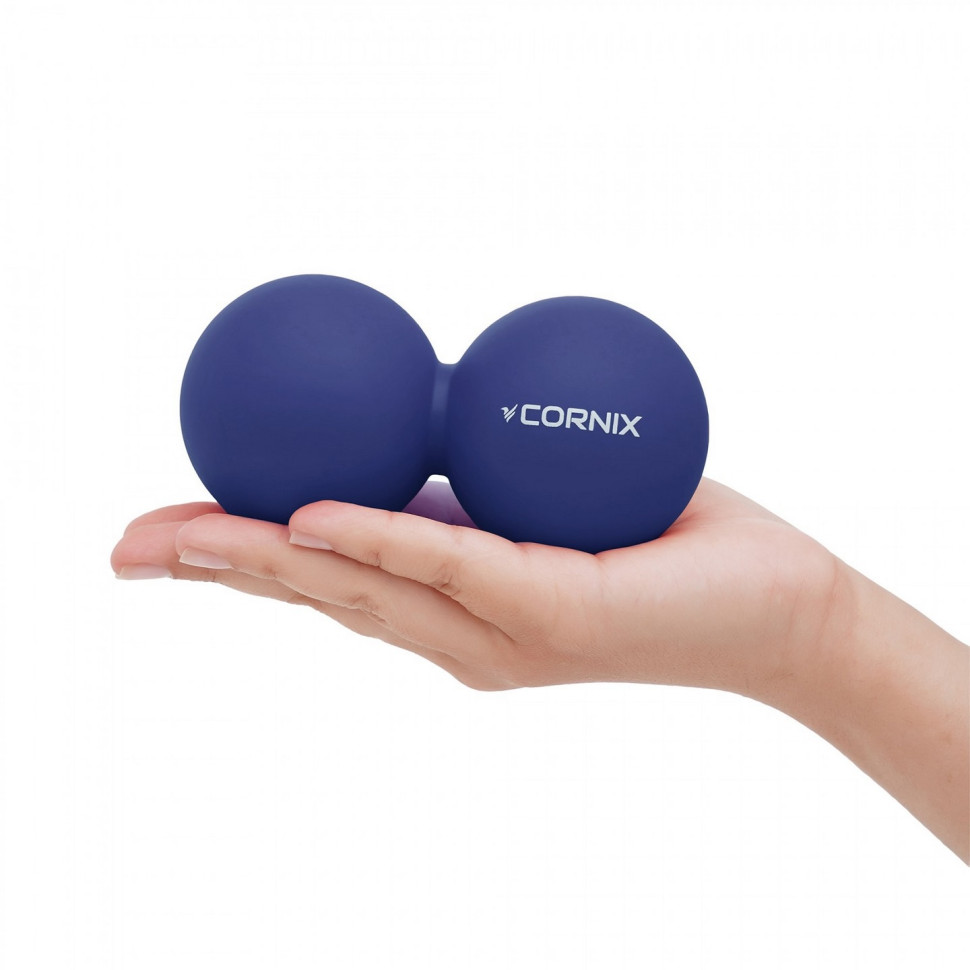 Масажний м'яч Lacrosse DuoBall Cornix XR-0109, 6.3 x 12.6 см, Navy Blue