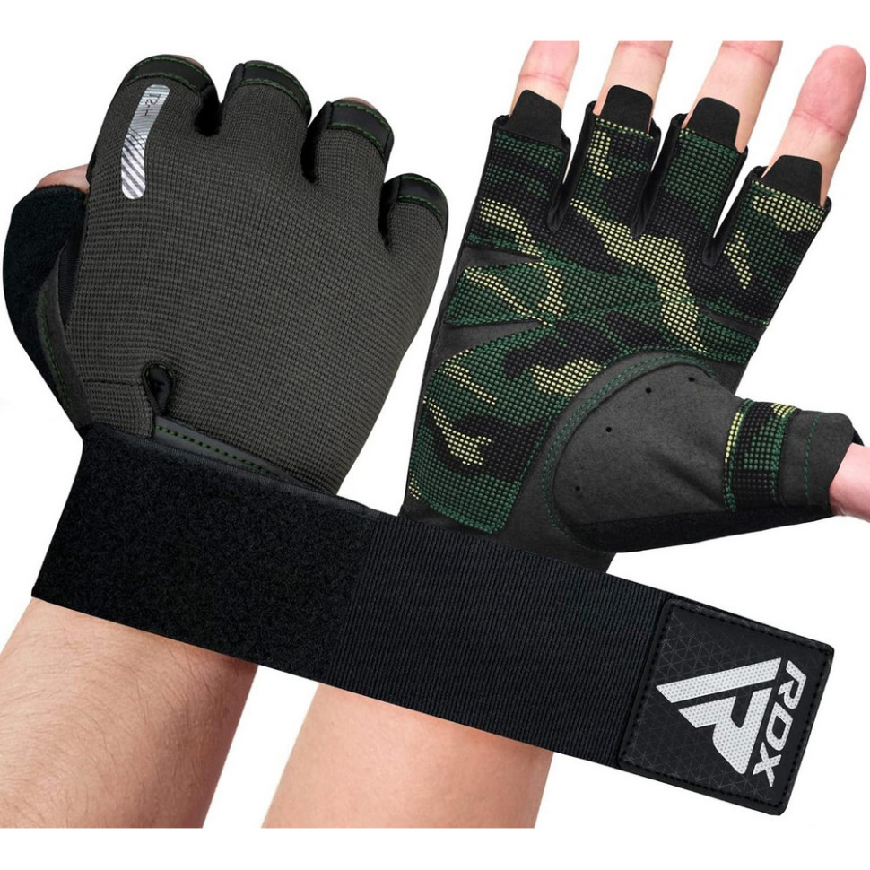 Перчатки для фитнеса T2 Half RDX Inc Limited WGA-T2HA-M, Army Green, M