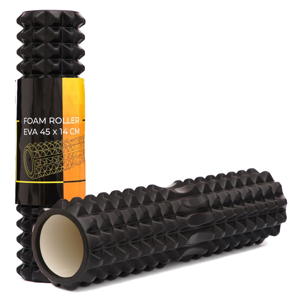 Масажний ролик (валик, ролер) Cornix XR-0334 Black 45 x 14 см