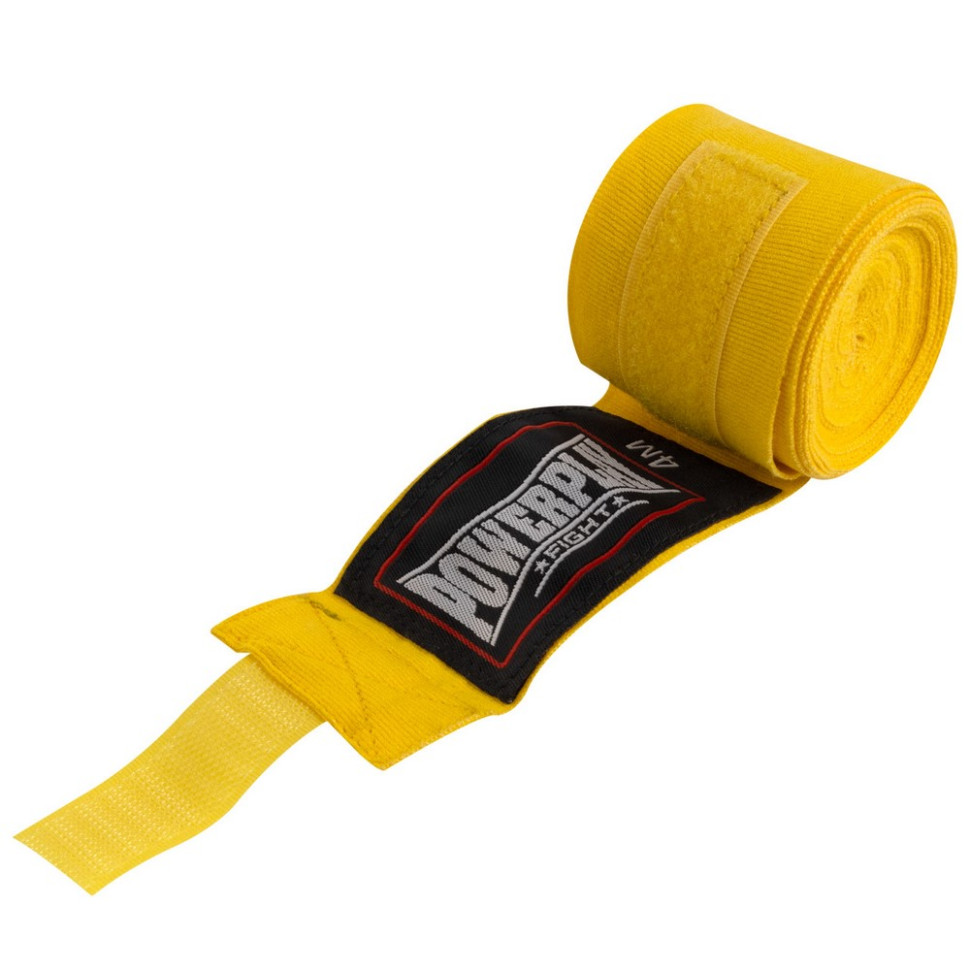 Бинти для боксу 3046 Nylon PowerPlay PP_3046_4.5m_Yellow, розмір 4,5 метрів