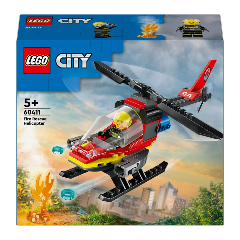 Конструктор Пожарный спасательный вертолет LEGO 60411, 85 деталей