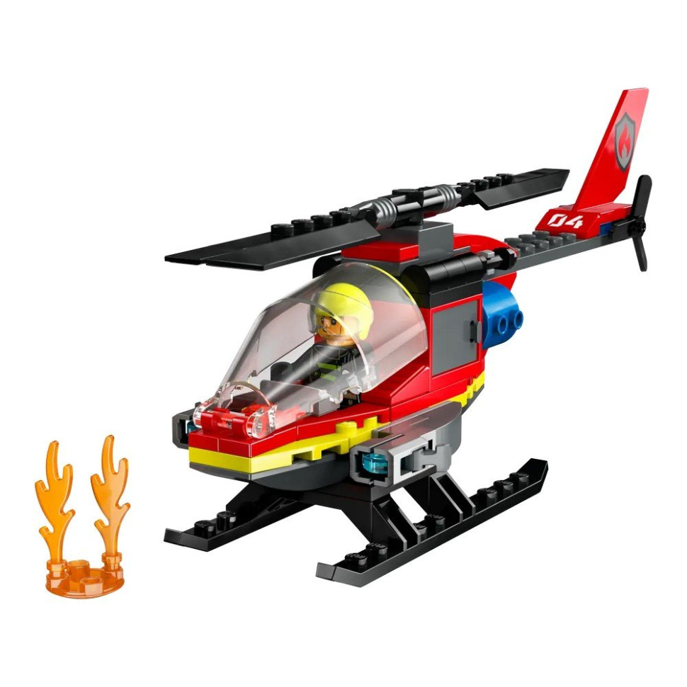 Конструктор Пожарный спасательный вертолет LEGO 60411, 85 деталей
