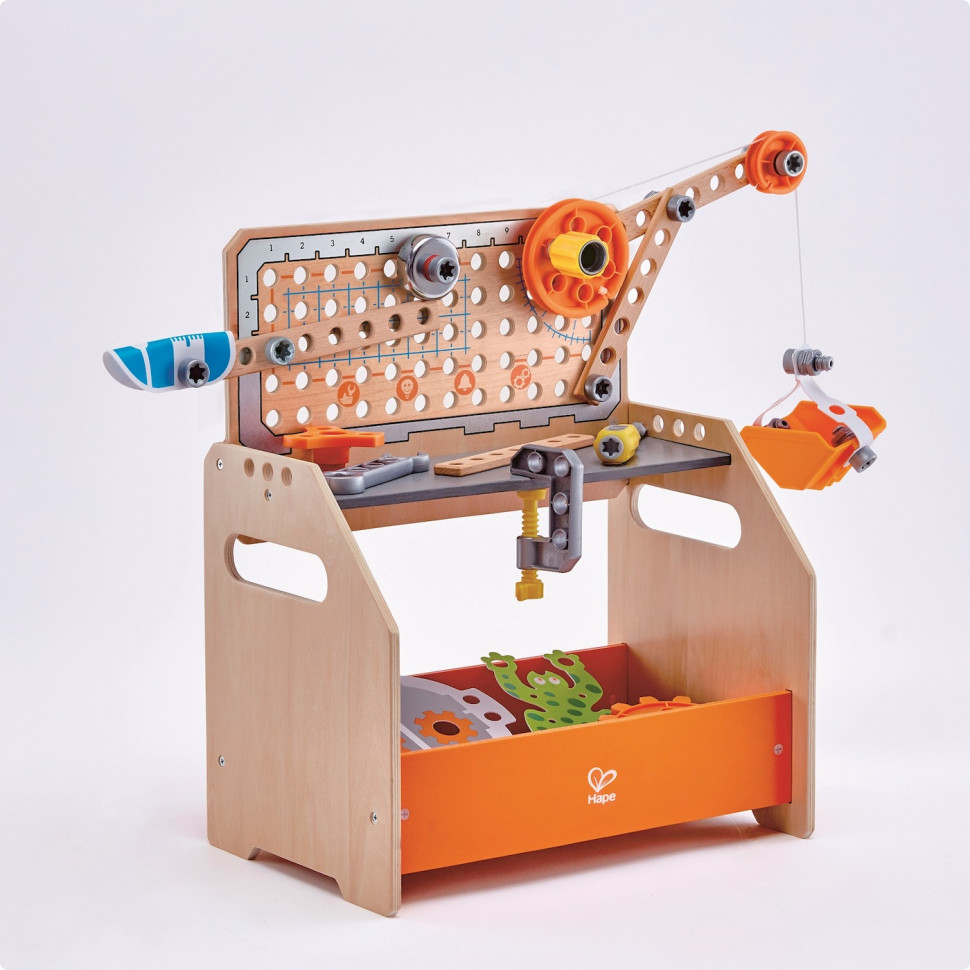 Конструктор Junior Inventor Науковий верстак Hape E3028 настільний, 58 деталей
