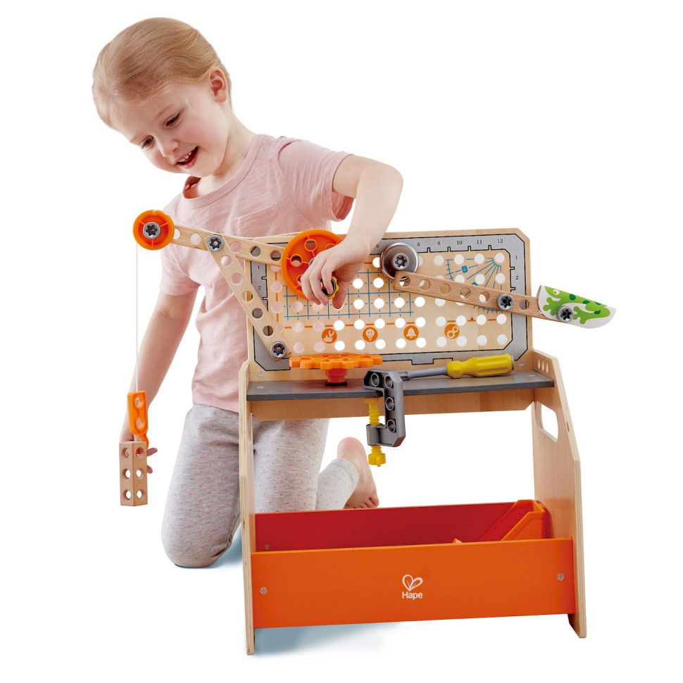 Конструктор Junior Inventor Науковий верстак Hape E3028 настільний, 58 деталей