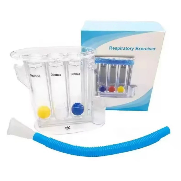 Дихальний тренажер з кульками для реабілітації та дихальних вправ HBC 11619-HBC 14x17 см