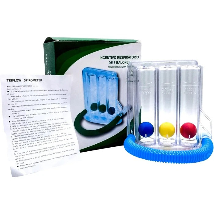 Дихальний тренажер з кульками для реабілітації та дихальних вправ HBC 11619-HBC 14x17 см