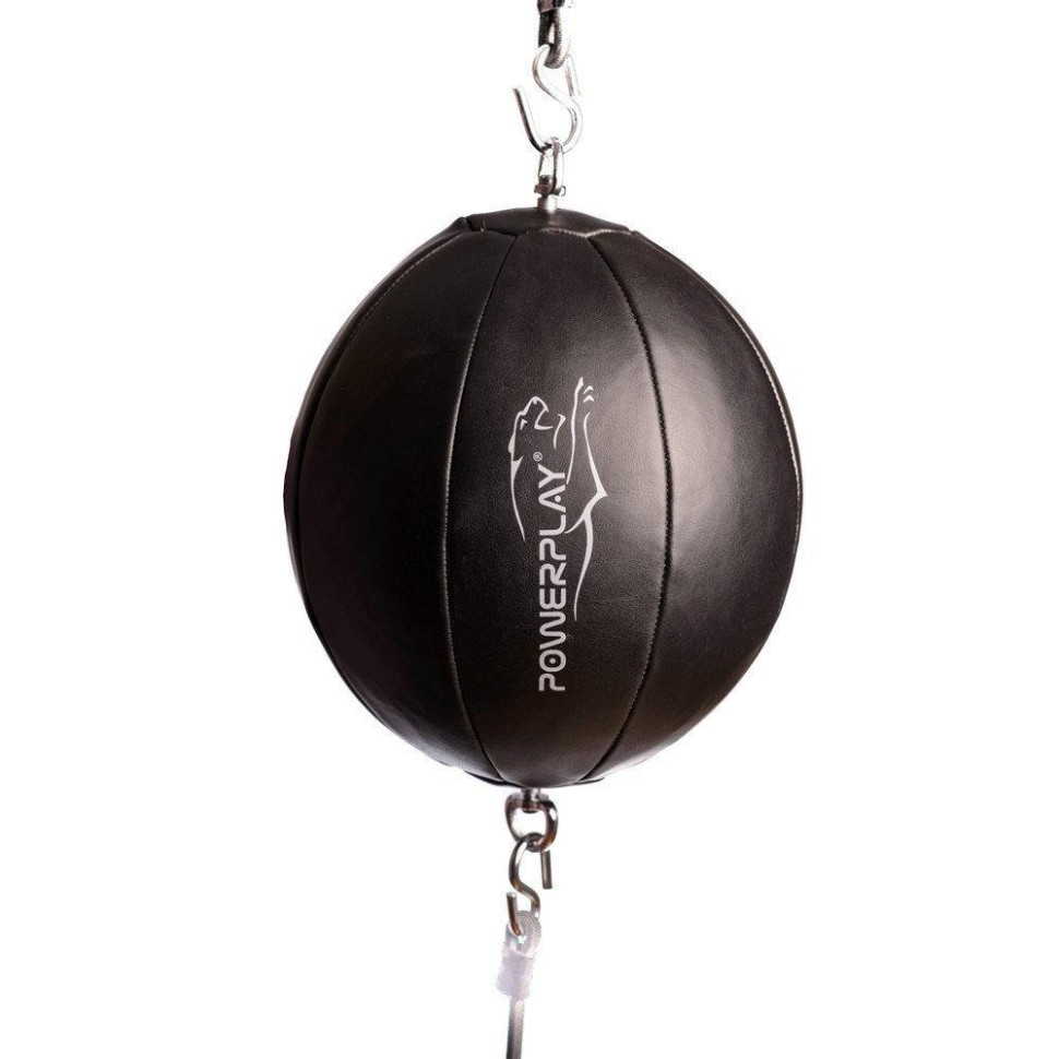 Боксерська груша на розтяжці PowerPlay PP_3062_SR_Black, Чорна