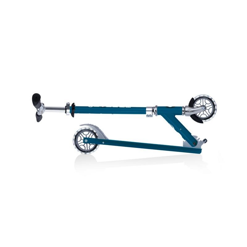 Самокат двухколесный FLOW ELEMENT LIGHTS GLOBBER 721-300 синий, колеса с подсветкой, до 100 кг