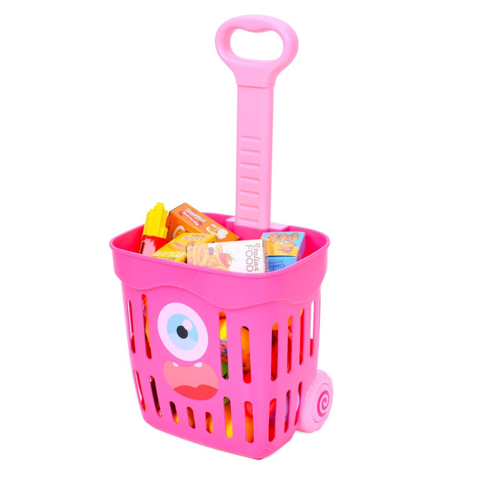 Дитячий візок із продуктами Bambi 35631(Pink) 49 продуктів