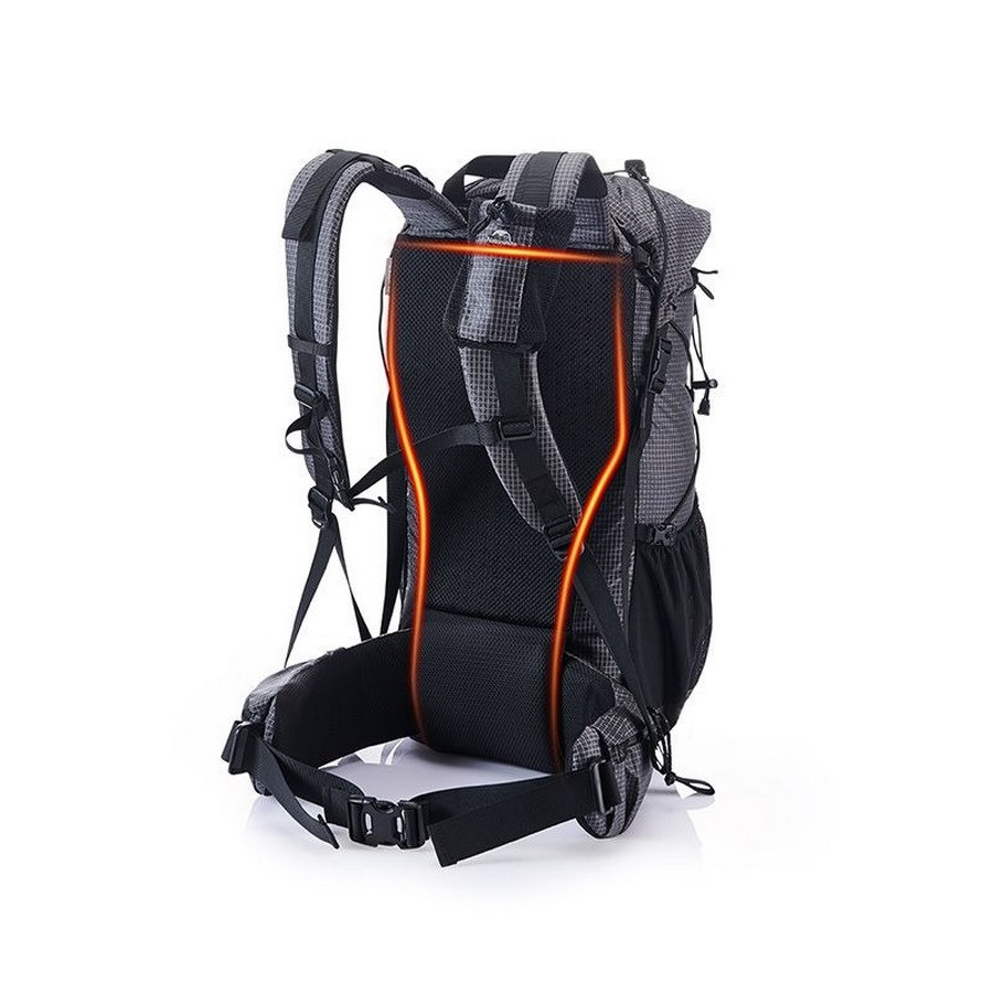 Рюкзак туристический Rock NH19BP095 Naturehike 6927595761649, 60+5 л, графит в клеточку
