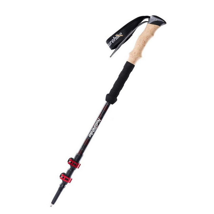 Трекінгова палиця NH20DS003 Naturehike 6976023924699, 135 см, чорний/червоний, 1 шт
