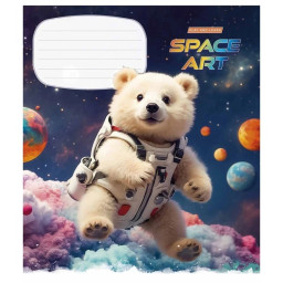 Тетрадь ученическая "Space Art" Школярик 012-3406L-1 в линию, 12 листов