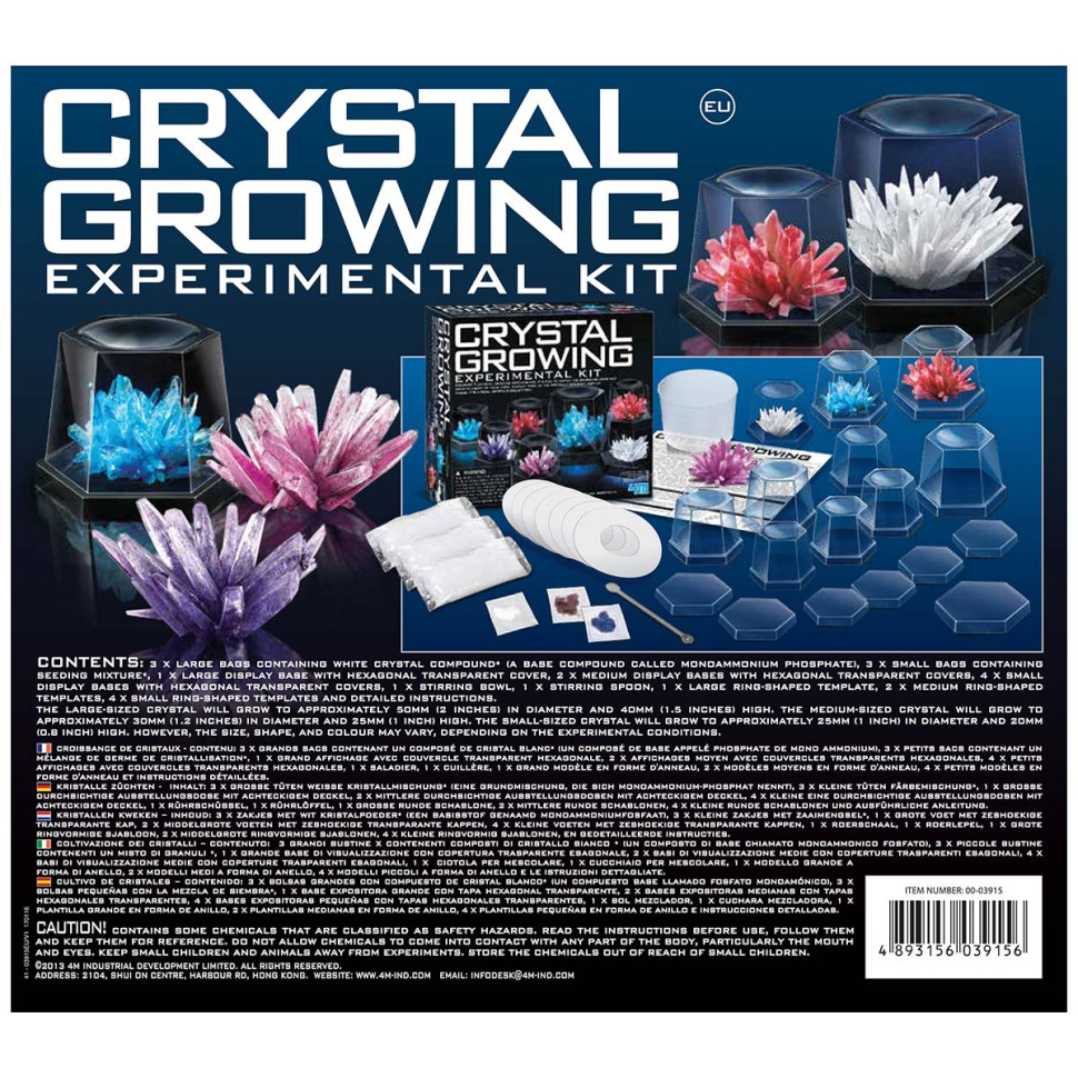 Набір для дослідів із кристалами 4M 00-03915/EU серія Crystal Growing