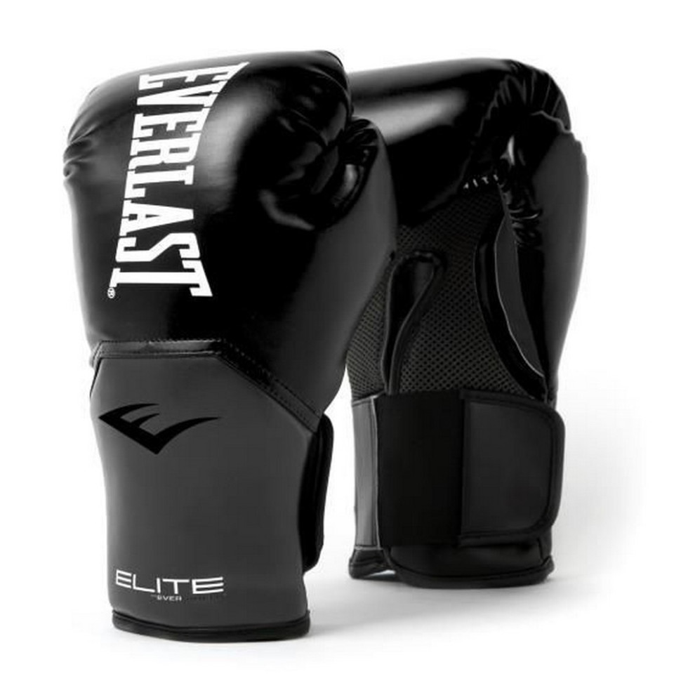 Боксерские перчатки ELITE TRAINING GLOVES Everlast 870270-70-816 черный, серый 16 унций