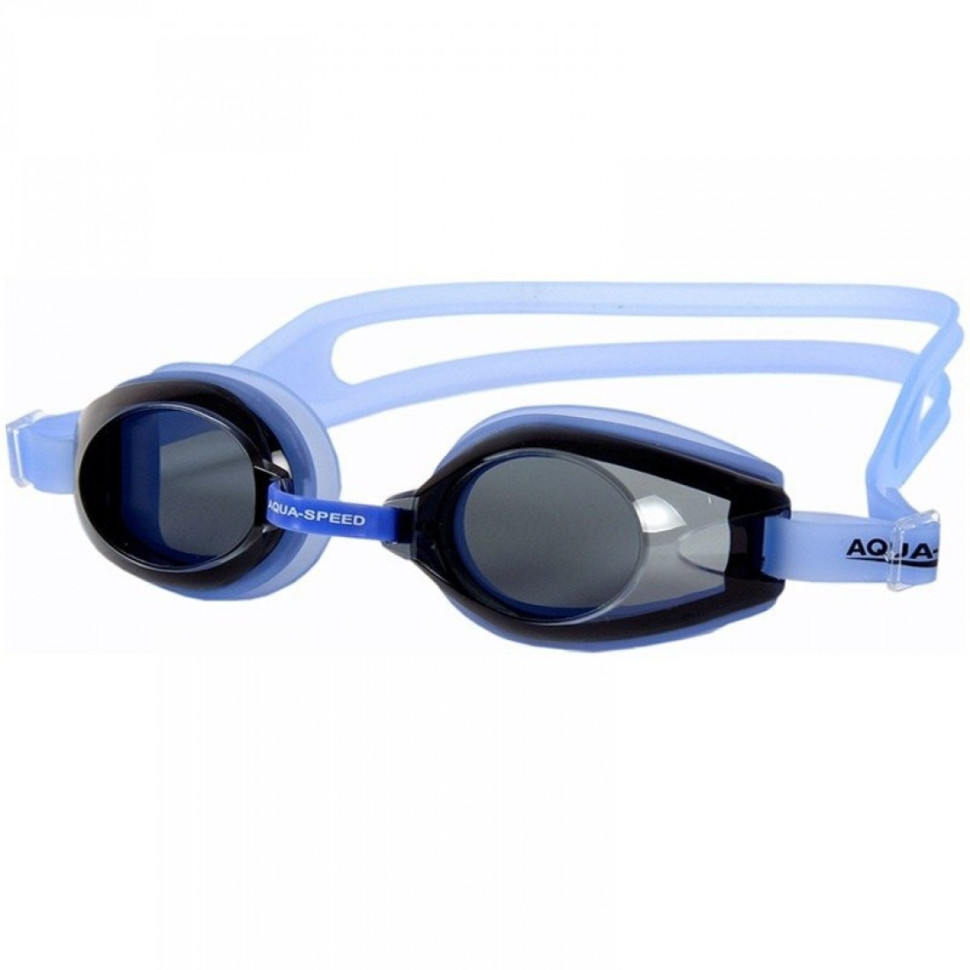 Очки для плавания AVANTI Aqua Speed 007-21 черный, голубой, OSFM
