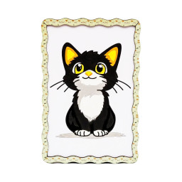 Детский набор для росписи по дереву "Котик-мечтатель" PuzzleOK Puz-22977 формат А5