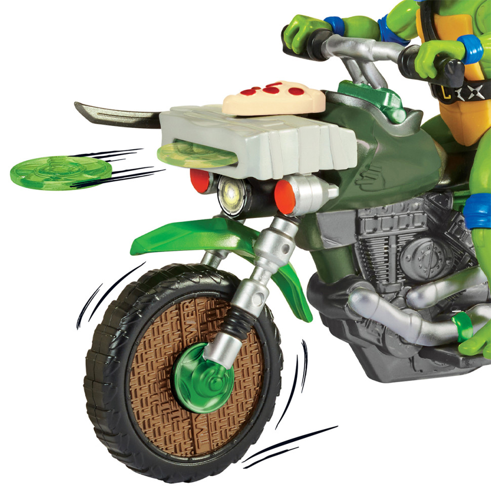 Боевой транспорт с фигуркой Леонардо на мотоцикле TMNT 83431 серии «Черепашки-Ниндзя MOVIE III» 