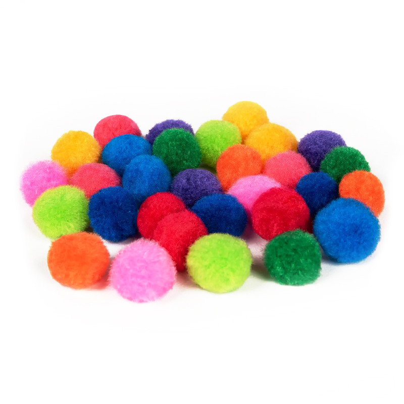 Набір помпонів для творчості Bambi PP-100p 50 шт в упаковці, мікс кольорів