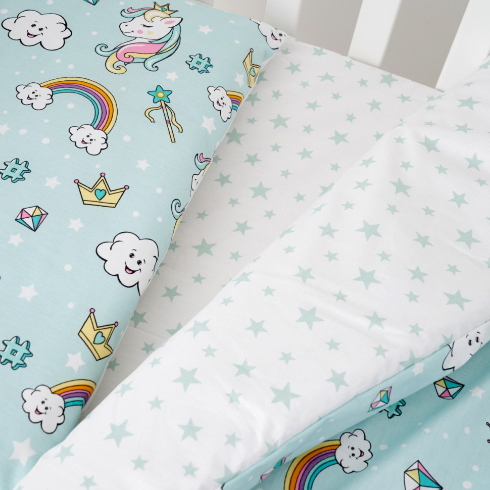 Дитяча змінна постільна білизна для дівчинки Unicorn Twins Unicorn 3021-TU-14, 3 елементи