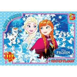 Детский пазл "Frouzen" G-Toys FR043 плакат 117 элементов